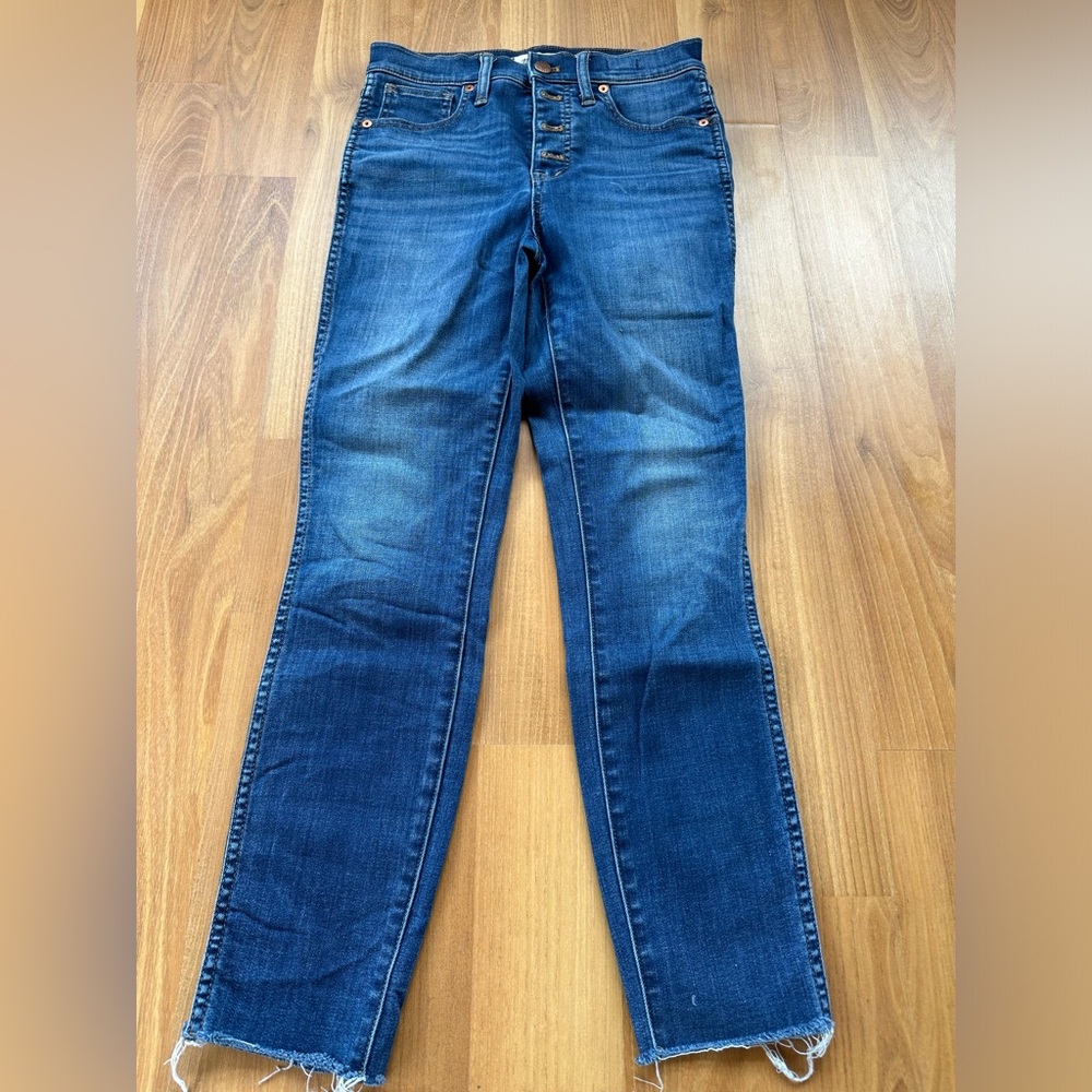 Madewell, 10”, size 25, dark wash high-rise skinny jeans